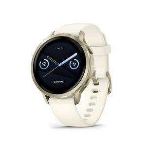 Venu 4 GPS Health & Fitness Smartwatch - 41mm, Lunar Gold w/ Bone Silicone Band Product Image
