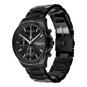 Mens Oliver Chronograph Black Ion-Plated Stainless Steel Watch Black Dial Product Image