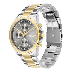 Mens Oliver Chronograph Two-Tone Stainless Steel Watch Gray Dial Product Image
