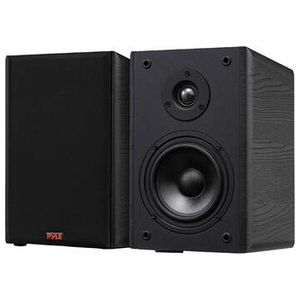 Pyle Pro 525 Wooden Bookshelf Speakers (Black) Product Image