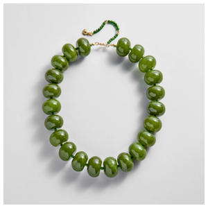 BaubleBar Joan Semi-Precious Necklace Dark Olive Product Image