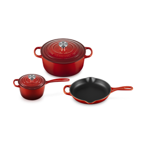 Le Creuset 5-Piece Signature Cookware Set Cerise Product Image