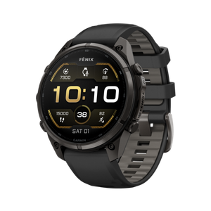 Garmin Fenix 9 Pro 47mm GPS Smartwatch Carbon Gray DLC Titanium with Black Silicone Band Product Image