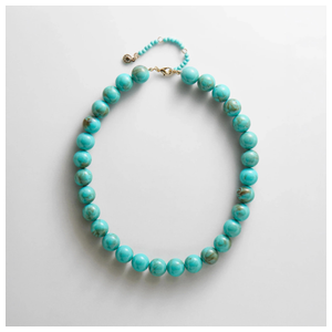BaubleBar Mini Jane Beaded Necklace (14mm) Turquoise Product Image