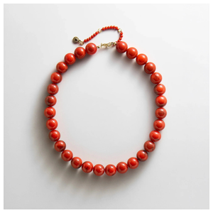 BaubleBar Mini Jane Beaded Necklace (14mm) Red Jasper Product Image