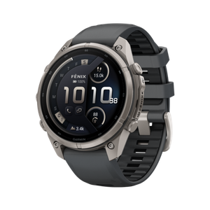 Garmin Fenix 9 Pro inReach 47mm GPS Smartwatch Titanium with Graphite/Black Silicone Band Product Image