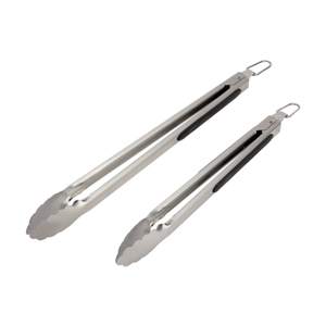 Cuisinart 2-Piece BBQ Tong Set Silver/Black Product Image