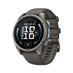 Garmin Fenix 9 47mm GPS Smartwatch Titanium with Pebble Gray Silicone Band Product Image