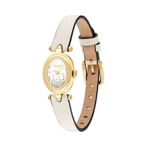 Ladies Sammy Gold & Chalk Leather Strap Watch Chalk Crystal Dial Product Image