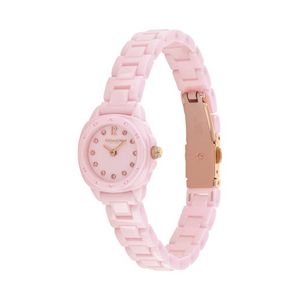 Ladies Kitt Pink Ceramic Watch w/ Crystal Markers Pink Dial Product Image