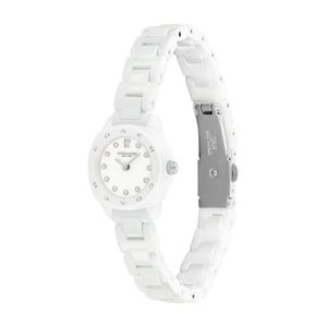 Ladies Kitt White Ceramic Watch w/ Crystal Markers White Dial Product Image