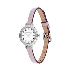 Ladies Iris Silver & Lavender Leather Strap Watch White Dial Product Image