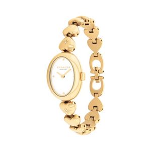 Ladies Sammy Gold-Tone Stainless Steel Heart Watch White Dial Product Image
