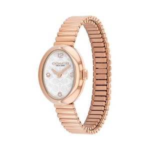 Ladies Sammy Rose Gold-Tone Stainless Steel Stretch Watch White Dial Product Image