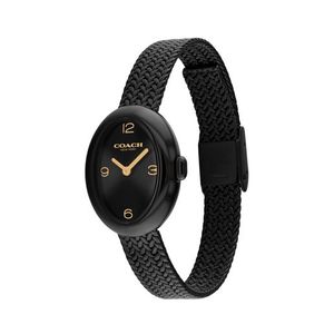 Ladies Sammy Black Ion-Plated Stainless Steel Mesh Watch Black Dial Product Image