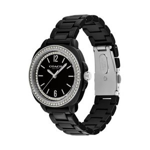 Ladies Kitt Black Ceramic Watch w/ Crystal Bezel Black Dial Product Image