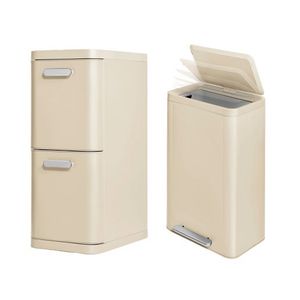 Trash & Recycling Duo Rectangular Cream Product Image
