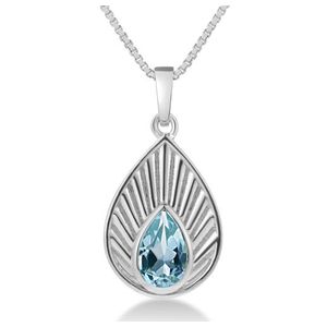 Blue Topaz Aura Necklace Silver Product Image
