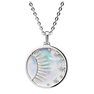 Celestial Mother of Pearl Necklace Silver Product Image