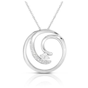 Diamond Swirl Necklace Silver Product Image