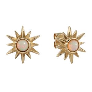 Opal Sun Stud Earrings Gold Product Image