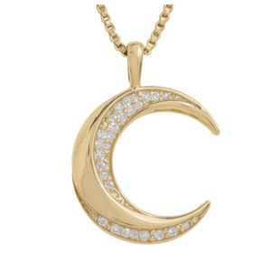 Twisted Moon Necklace Gold Product Image