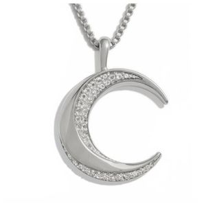 Twisted Moon Necklace Silver Product Image