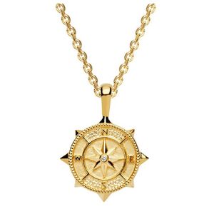 Compass Necklace Gold Product Image