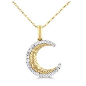 Diamond Crescent Moon Necklace Product Image