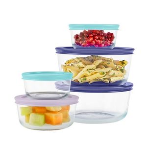 Simply Store 10pc Glass Storage Set w/ Assorted Color Lids Product Image