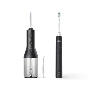 Sonicare Cordless Flosser & Toothbrush Set Black Product Image