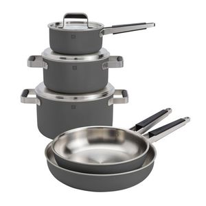 Pure 8pc Stainless Steel Cookware Gray Product Image