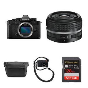 Nikon Zf Mirrorless Camera with 40mm f/2 Lens and Product Image