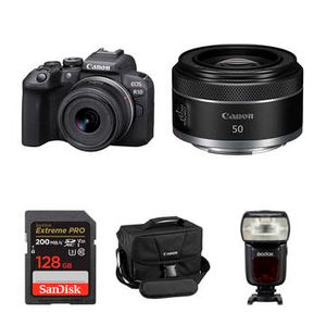 Canon EOS R10 Mirrorless Camera Portrait Photograp Product Image