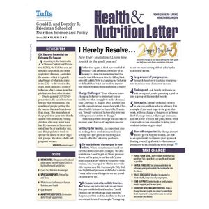 Tufts University Health & Nutrition Letter - 12 Issues Product Image