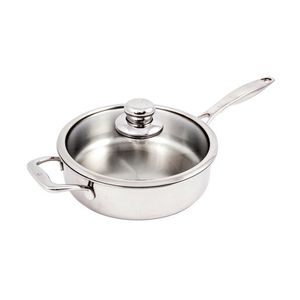 Premium Clad Stainless Steel 4.2qt Saute Pan w/ Glass Lid - Induction Product Image