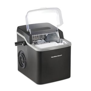 Compact Countertop Ice Maker w/ Easy-Carry Handle Black Product Image