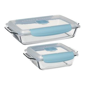 4pc Truelock Locking Lid Glass Bakeware Set Product Image