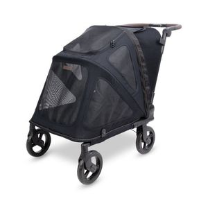 PF Flat Fold Pet Stroller - Medium Graphite Black Product Image