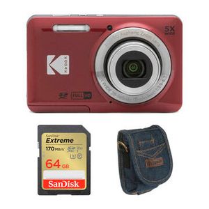 Kodak PIXPRO FZ55 DIGITAL CAMERA-RED/ACC KIT Product Image