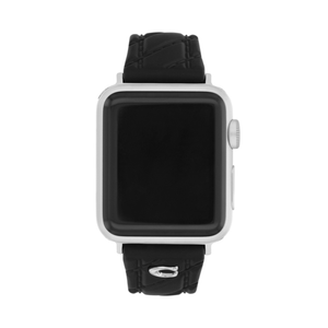 Coach Women's Black Quilted Silicone Rubber Strap Product Image