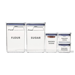 OXO Good Grips 8-Piece Prelabeled Baking POP Container Set Product Image