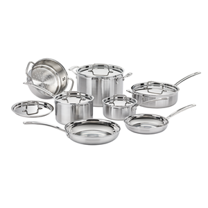 Cuisinart MultiClad Pro Triple Ply Stainless Cookware 12-Piece Set Product Image