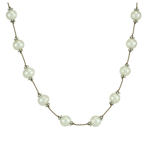 Antwerp Silver Pearl By the Yard Fashion Necklace Product Image