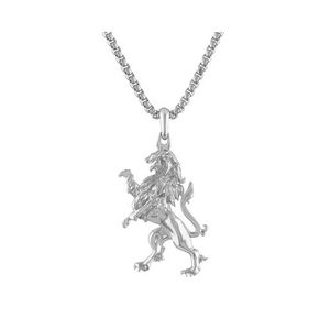 Crest of Bohemia Sterling Silver Lion Pendant Necklace 24"-26" Product Image