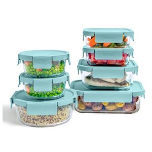 14pc Glass Leakproof Food Storage Set Soft Aqua Product Image