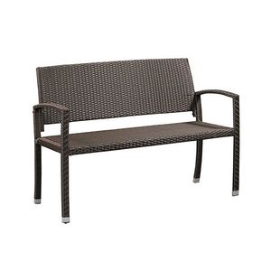 Miles Wicker Patio Bench Mocha Product Image