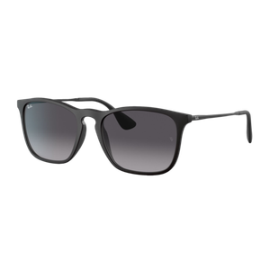 Ray-Ban Chris Gradient Sunglasses Matte Rubber Black/Grey Gradient Matte Rubber Black/Grey Gradient Matte Rubber Black Product Image