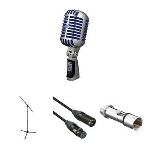 Shure Super 55 Deluxe Vocal Microphone Kit (Chrome Product Image