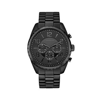 Men's Black Ion-Plated Chronograph Watch, Black Dial Product Image